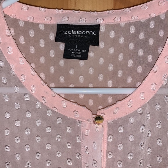NEW! Liz Claiborne Button Up Sheer Tank - Picture 3 of 11